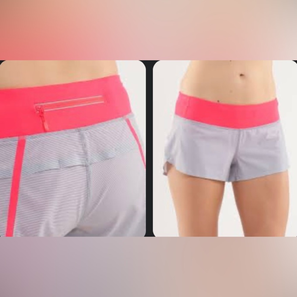 Lululemon Run: Speed Short Naked Seam
Wee Stripe Printed White Fossil, Size 6